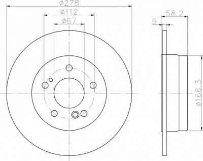 HELLA PAGID 8dd355102861 -  Тормозной диск